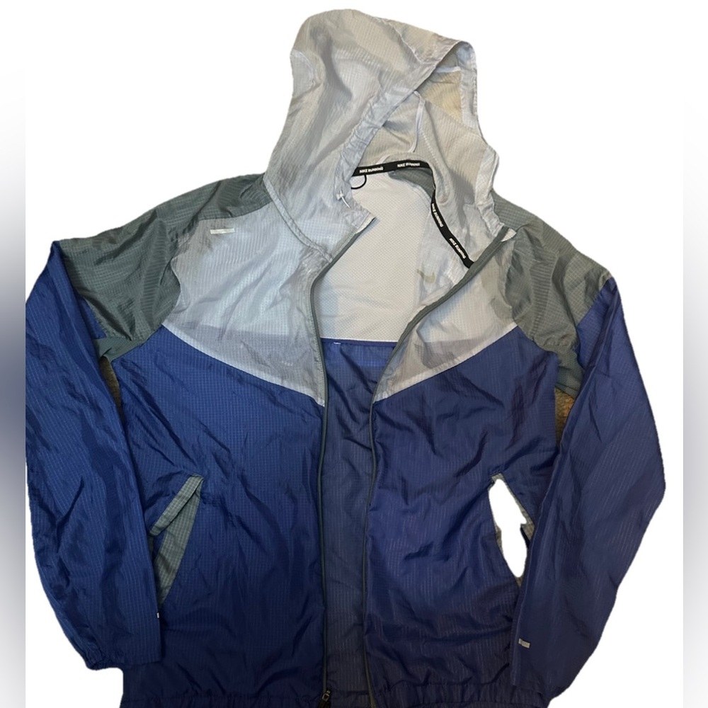 Nike Men's Blue and Gray Windbreaker
